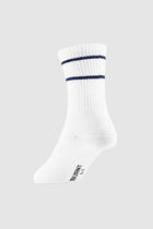 Track Crew Sock - White & Navy