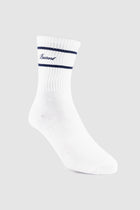 Track Crew Sock - White & Navy