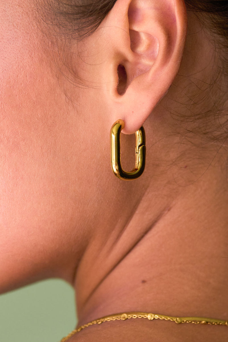 Chunky Oval Hoops
