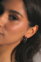 Minimalist Hoop Earrings - Silver