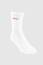 Headline Sock - White & Red