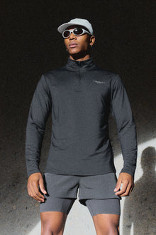 Carbon 1/4 Zip - Black