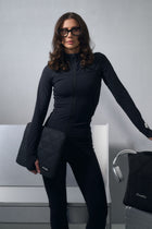 Quilted Laptop Sleeve - Black