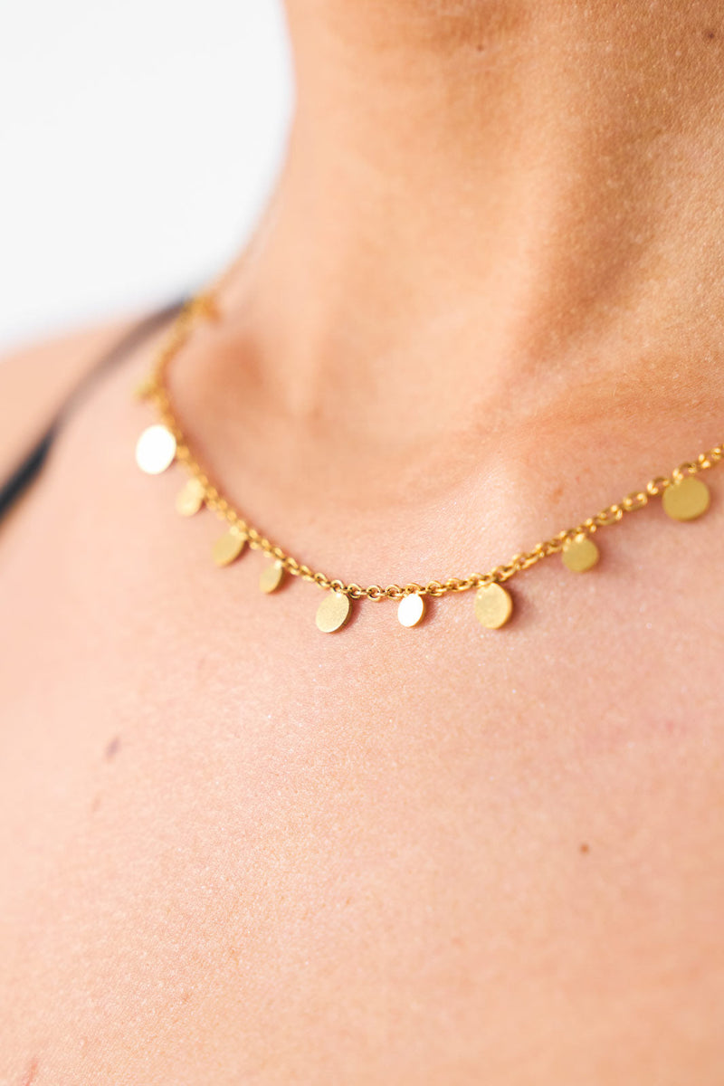 Tiny Charm Necklace - Round