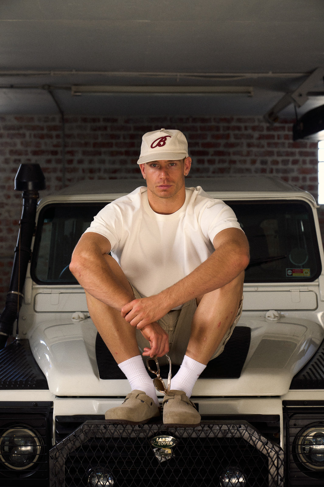 Headline Sock - White & Red
